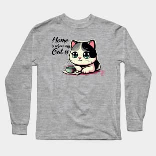 HOME is where my CAT is - I Love my cat - 2 Long Sleeve T-Shirt